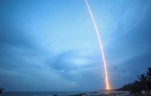 Việc phóng tên lửa Trường Chinh 5 đã thất bại. Ảnh: SCMP