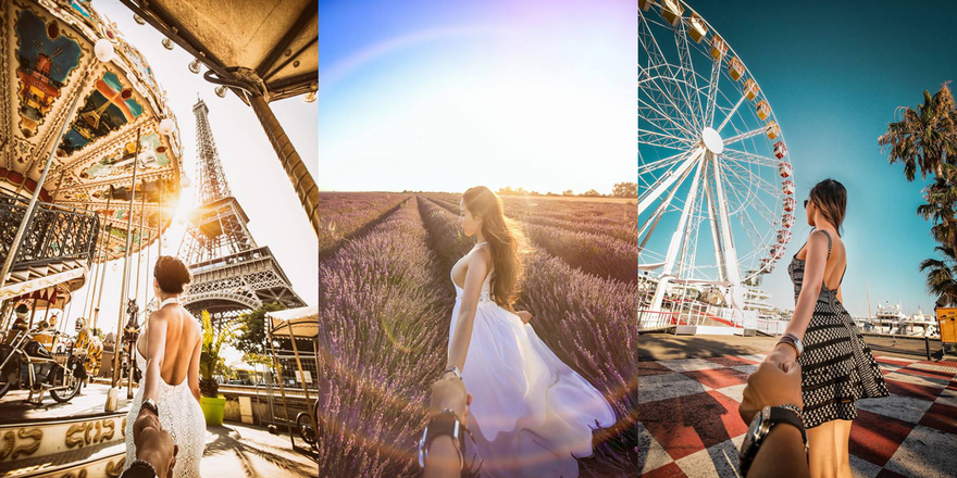 Cặp đôi tung ảnh cưới 'đưa em đi khắp thế gian' đẹp lung linh