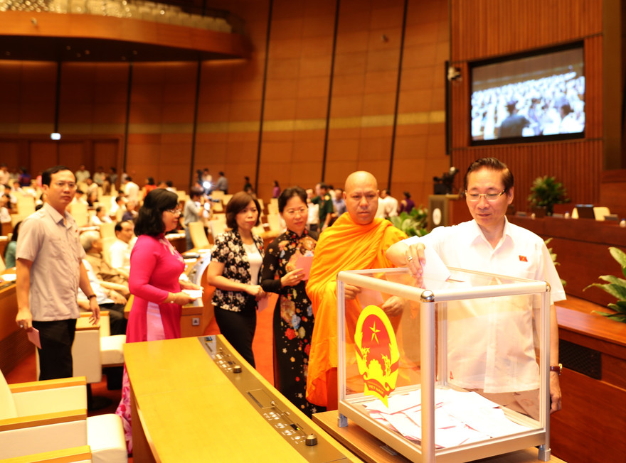 Quốc hội đã phê chuẩn đề nghị của Chánh án TAND Tối cao về việc bổ nhiệm 2 Thẩm phán. Ảnh Như Ý