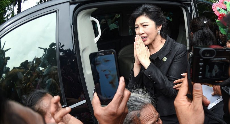 Cựu Thủ tướng Thái Lan Yingluck Shinawatra vẫn được nhiều người dân Thái yêu mến. Ảnh: The Nation.