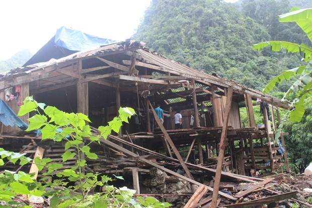 Hiện trường vụ sạt lở đất, đá ở Cao Bằng *ảnh: CB