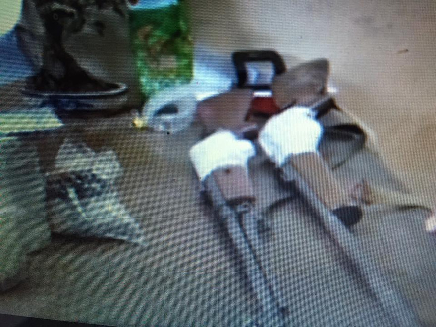 Tang vật súng, đạn và ma túy thu giữ tại nhà đối tượng Hiệp *ảnh: TL