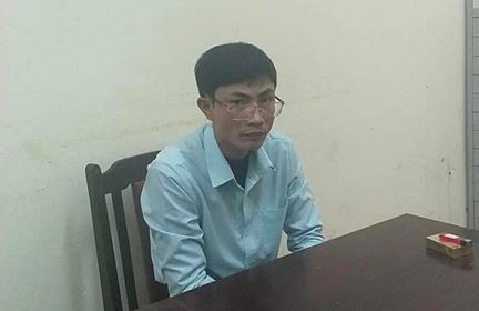 Đối tượng Việt tại cơ quan công an *ảnh: Huyền Mỹ