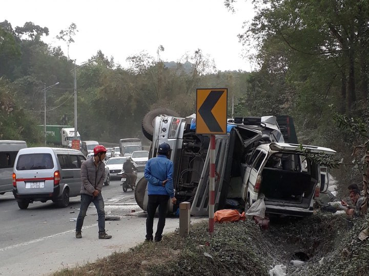 Hiện trường vụ tai nạn .Ảnh: Hứa Chuyền