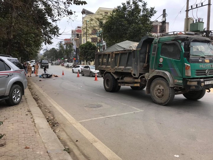 Hiện trường vụ tai nạn .Ảnh: Triệu Sơn