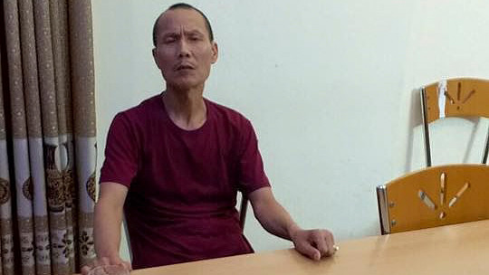 Đối tượng Thắng khai nhận hành vi giết người tại cơ quan công an *ảnh: DC