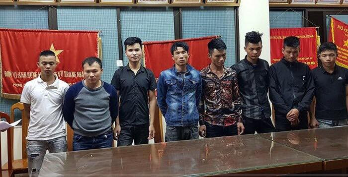 Các đối tượng bị bắt tại cơ quan công an. Ảnh: TL