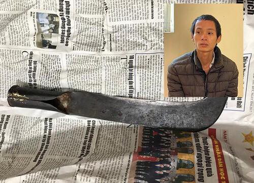 Đối tượng Mùi và tang vật gây án .Ảnh: Diệu Linh