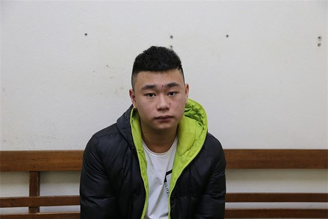 Đối tượng Hiếu tại cơ quan điều tra *ảnh: TL