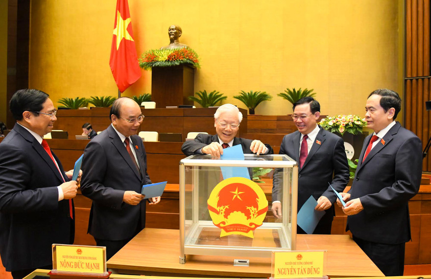 Tại kỳ họp thứ 11, Quốc hội dành nhiều thời gian kiện toàn công tác nhân sự. Ảnh Như Ý