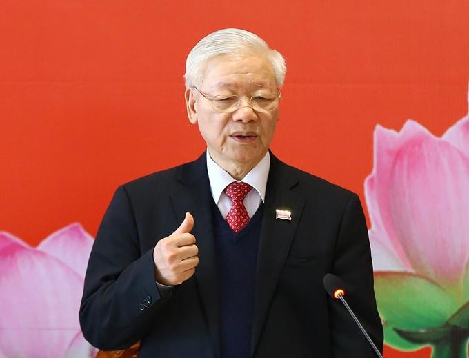 Tổng Bí thư Nguyễn Phú Trọng cùng 48 người ứng cử đại biểu Quốc hội tại Hà Nội