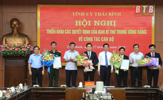 Thái Bình triển khai quyết định của Ban Bí thư về công tác cán bộ. Ảnh CP