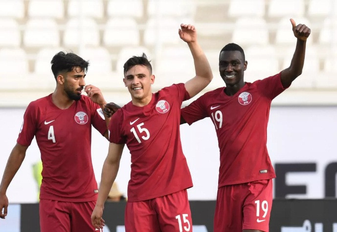 Almoez Ali (phải) tiếp tục tỏa sáng tại Asian Cup 2019.