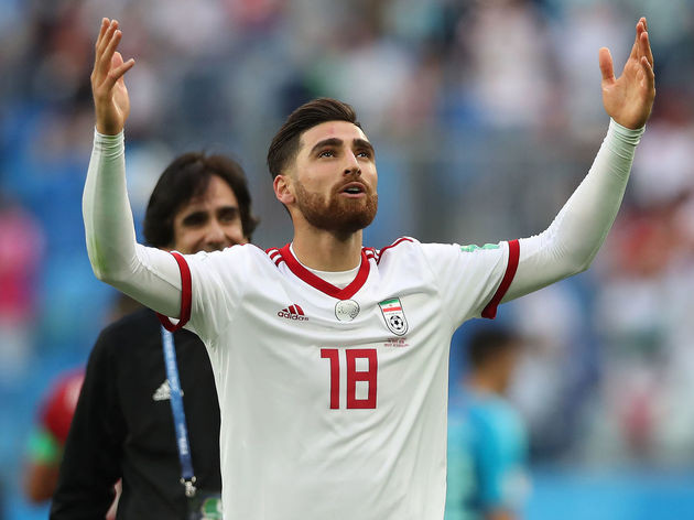 Tiền đạo Alireza Jahanbakhsh của tuyển Iran.