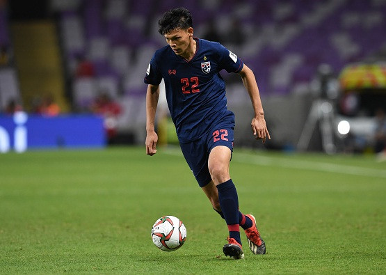 Supachai Jaided từng nhận thẻ đỏ trong trận thua của U23 Thái Lan trước U23 Việt Nam.