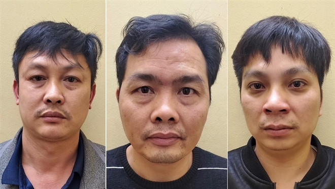 Các đối tượng Hùng, Sơn, Nam