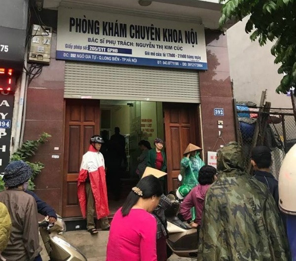 Phòng khám tư của BS C. nơi xảy ra vụ bé 22 tháng tử vong khi đang truyền dịch. Ảnh: Internet