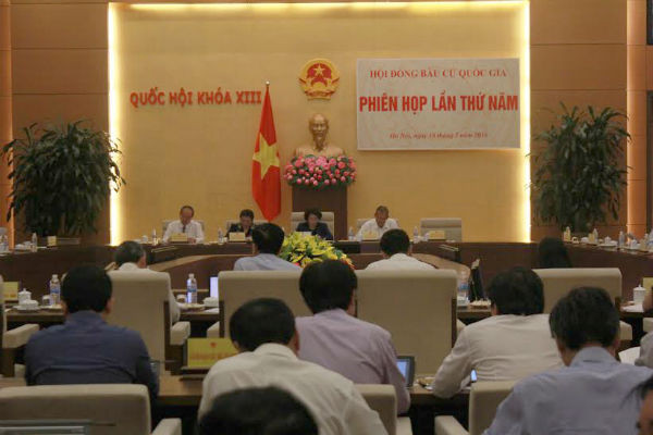 Hội đồng Bầu cử Quốc gia Họp phiên thứ 5. Ảnh LD