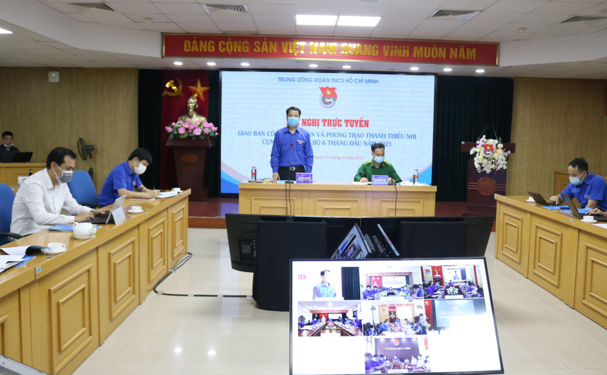 Hội nghị giao ban trực tuyến sơ kết công tác đoàn và phong trào thanh thiếu nhi 6 tháng đầu năm 2021 Cụm Bắc Trung bộ.