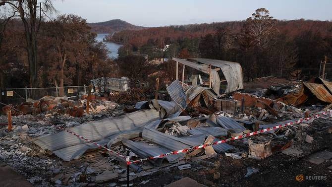 Một ngôi nhà bị phá hủy sau vụ cháy ngày 22/1 tại New South Wales, Australia.