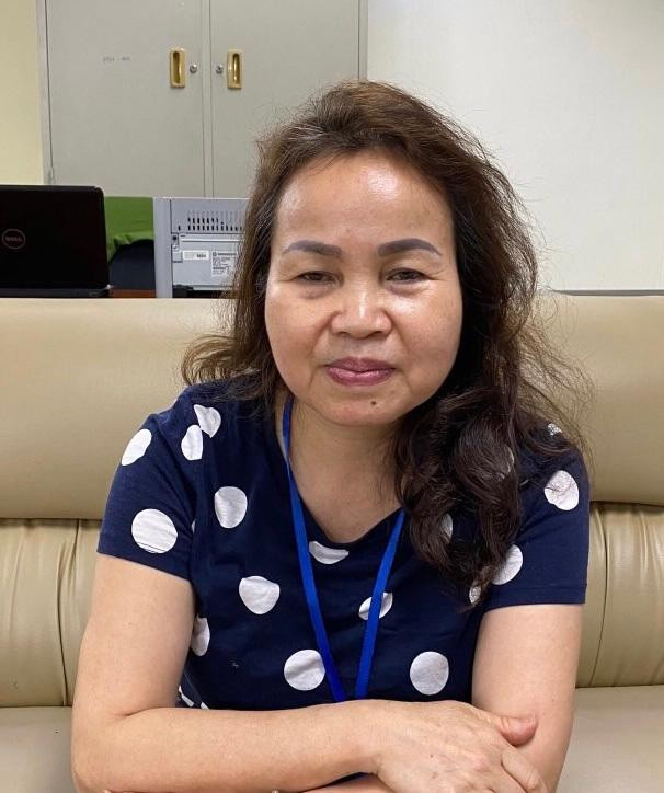 Bị can Hoàng Thị Ngọc Hưởng (SN 1961), nguyên Phó Giám đốc, Phó Chủ tịch Hội đồng mua sắm, Tổ trưởng Tổ thẩm định đấu thầu Bệnh viện Tim Hà Nội