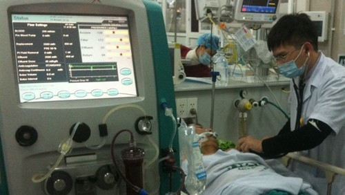 Bênh nhân đang trong tình trạng nguy kịch.