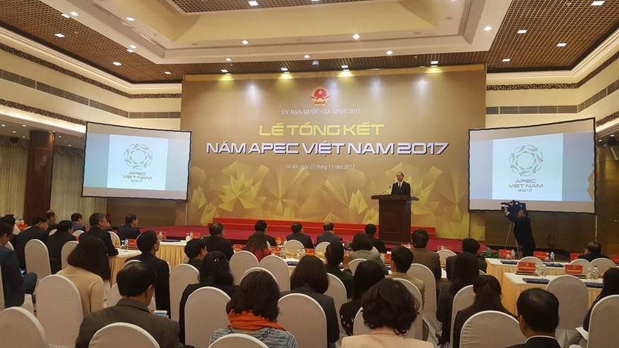 Chủ tịch nước Trần Đại Quang nhấn mạnh khi phát biểu Lễ Tổng kết Năm APEC 2017, sáng 27/11