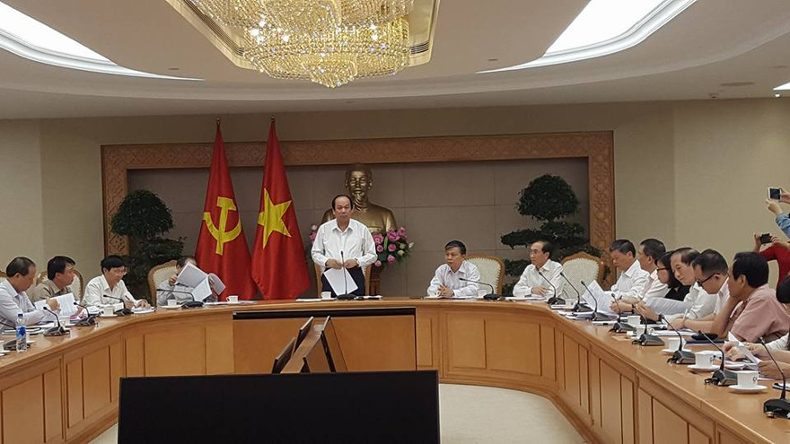 Bộ trưởng Mai Tiến Dũng phát biểu tại buổi làm việc.