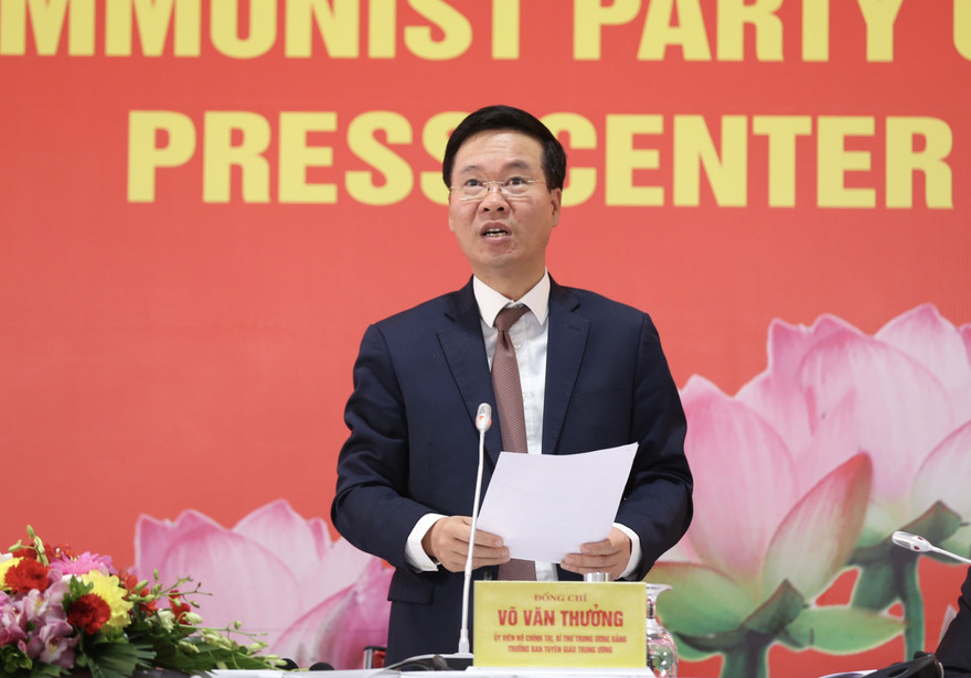 Ông Võ Văn Thưởng, Uỷ viên Bộ Chính trị, Trưởng Ban Tuyên giáo Trung ương. Ảnh Như Ý