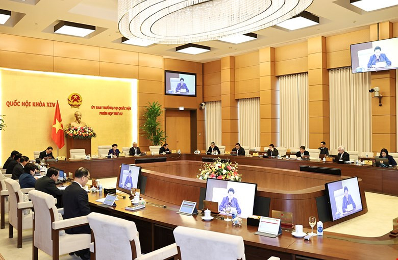 Phiên họp thứ 52 Uỷ ban Thường vụ Quốc hội. Ảnh QH
