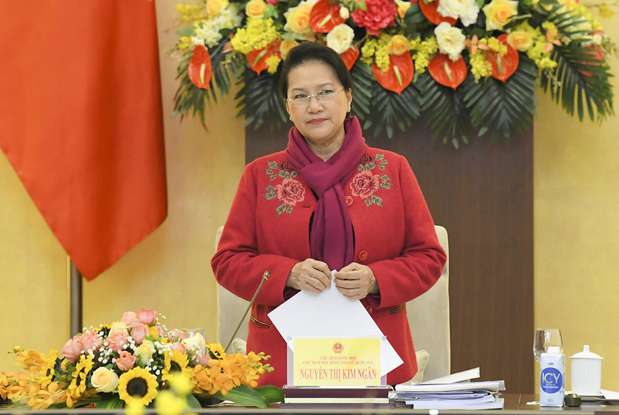 Chủ tịch Quốc hội, Chủ tịch Hội đồng bầu cử Quốc gia Nguyễn Thị Kim Ngân. Ảnh QH