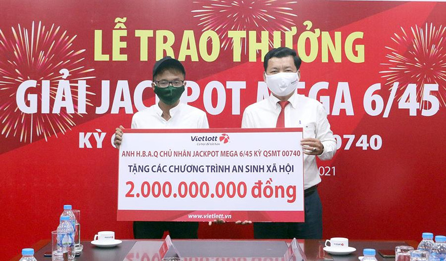 Anh H.B.A.Q nhận giải Jackpot trị giá hơn 70 tỷ đồng.
