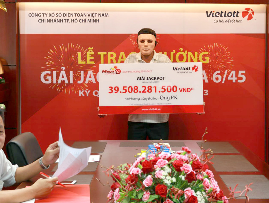 Ông P.K. nhận sốt tiền trúng độc đắc hơn 39,5 tỷ đồng.