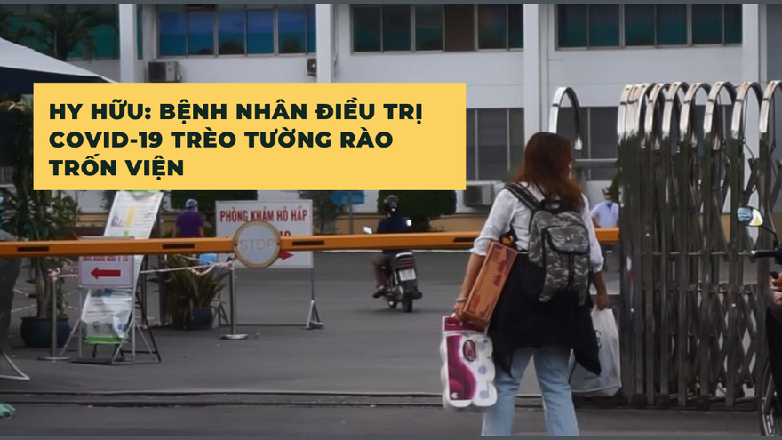 Nóng: Bệnh nhân mắc COVID-19 trèo tường rào bỏ trốn