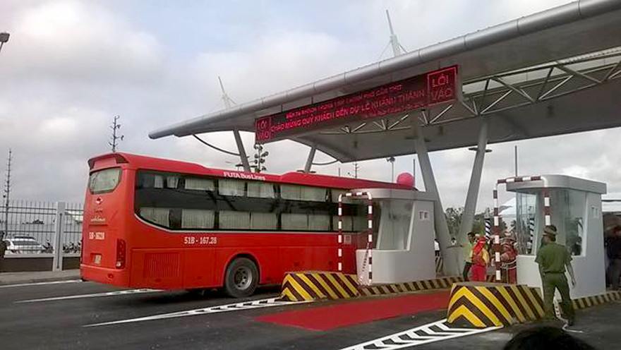 Lối vào Bến xe khách trung tâm TP Cần Thơ.