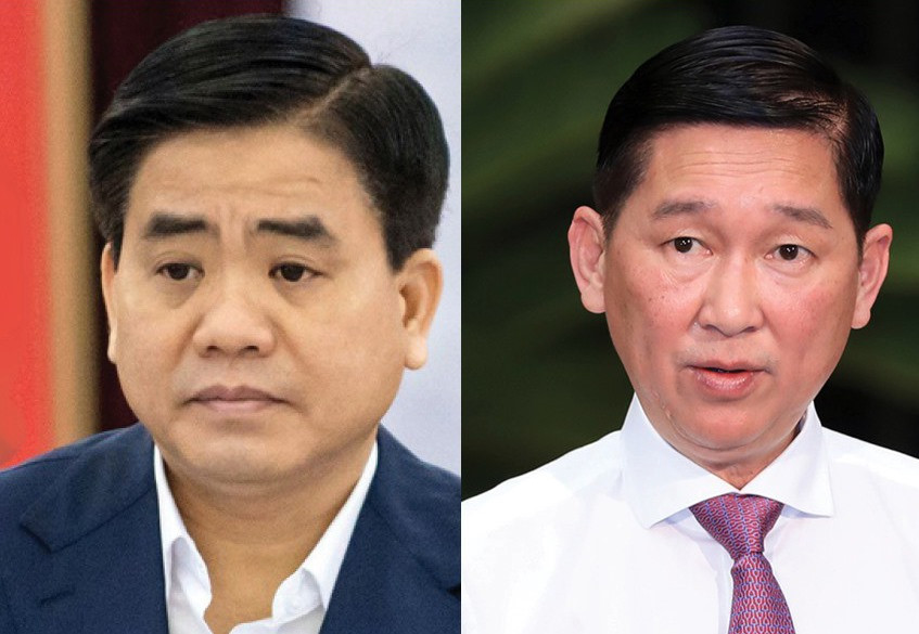 Chủ tịch Hà Nội Nguyễn Đức Chung, Phó Chủ tịch TPHCM Trần Vĩnh Tuyến bị tạm đình chỉ công tác.