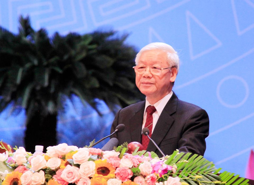 Tổng Bí thư Nguyễn Phú Trọng phát biểu tại Đại hội sáng 7/3