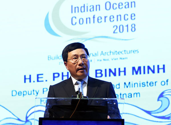 Phó thủ tướng, Bộ trưởng Ngoại giao Phạm Bình Minh phát biểu khai mạc. Ảnh: VGP