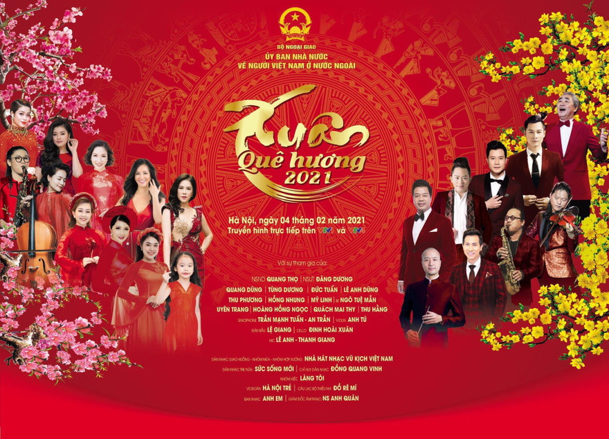 Các nghệ sỹ tham gia Xuân Quê hương 2021.
