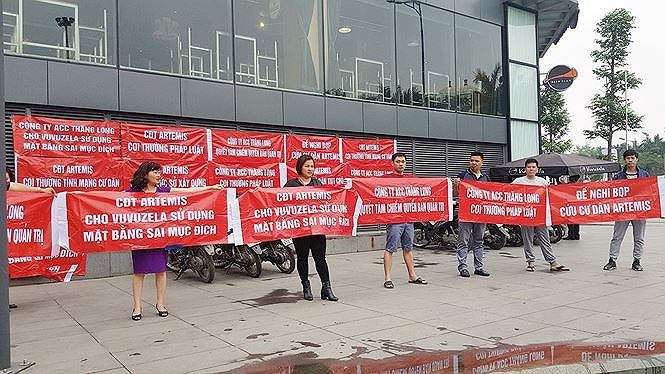 Cư dân tố Chủ đầu tư sử dụng mặt bằng sai mục đích. Ảnh TP 