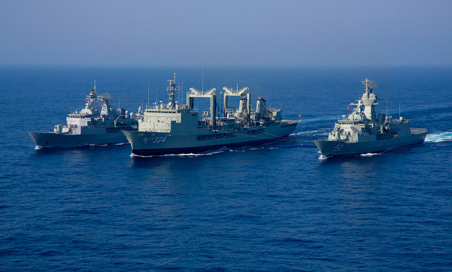 Ba tàu hài quân hoàng gia Australia. (Ảnh minh họa)