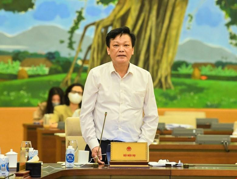 Thứ trưởng Bộ Nội vụ Nguyễn Duy Thăng tại phiên họp 