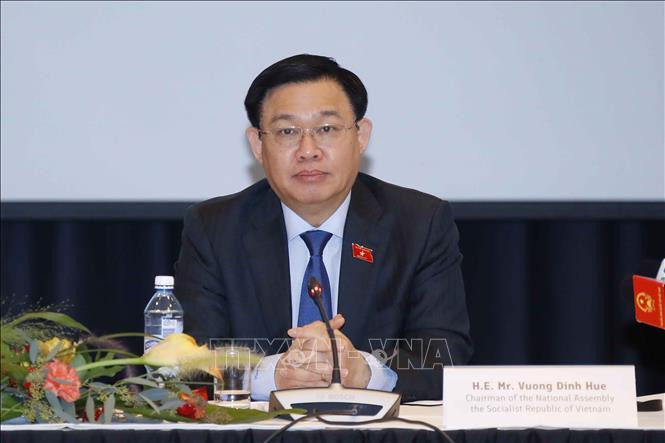 Chủ tịch Quốc hội Vương Đình Huệ tại buổi toạ đàm