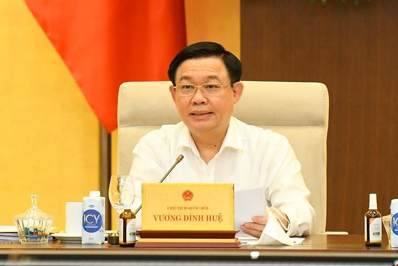 Chủ tịch Quốc hội Vương Đình Huệ tại phiên họp Uỷ ban Thường vụ Quốc hội 