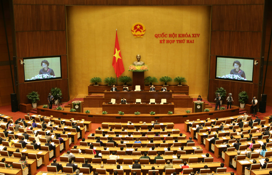 Kỳ họp thứ hai bế mạc sáng 23/11. Ảnh Như Ý