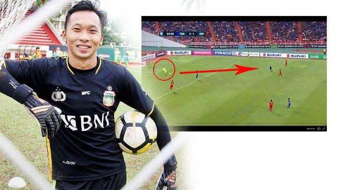 Tình huống Awan Setho Raharjo chuyền bóng vào chân cầu thủ Thái Lan.