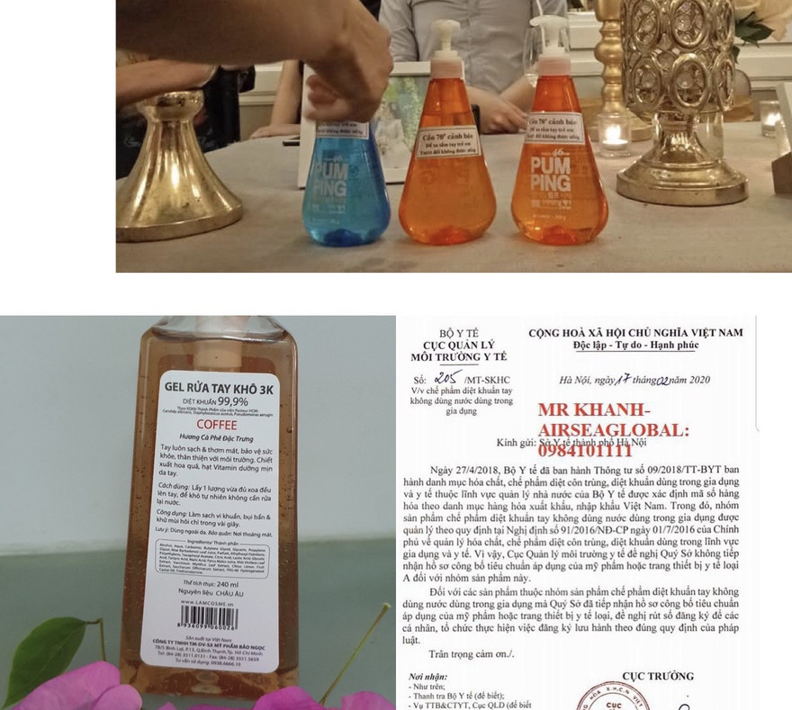 Doanh nghiệp bất an trước nguy cơ nước rửa tay khô diệt khuẩn có thể bị thu hồi