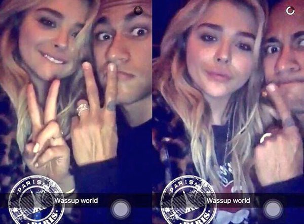 Neymar bị đồn cặp kè với Chloe Moretz.