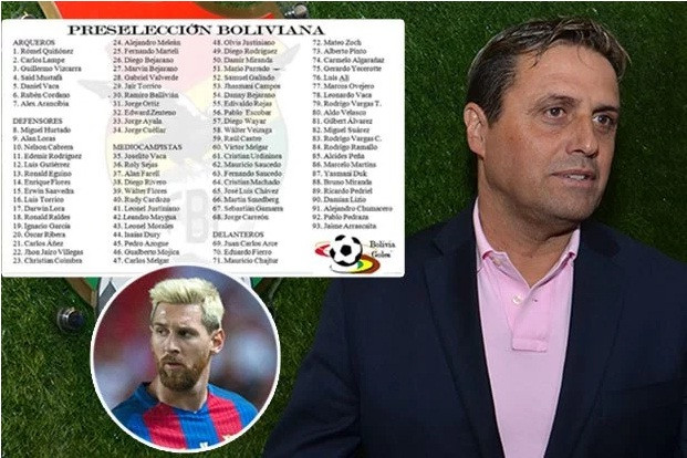 HLV Guillermo Angel Hoyos gây sốc khi triệu tập tới 93 cái tên lên ĐT Bolivia.