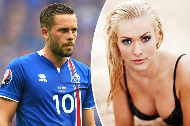 Gylfi Sigurdsson và bạn gái Alexandra Ivarsdottir.